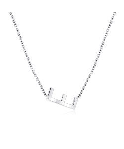 Letter E Silver Necklace SPE-5519